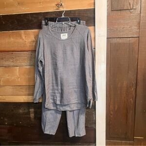 FLAX Jeanne Engelhart Linen Set S Top & Pant Lagenlook Boho